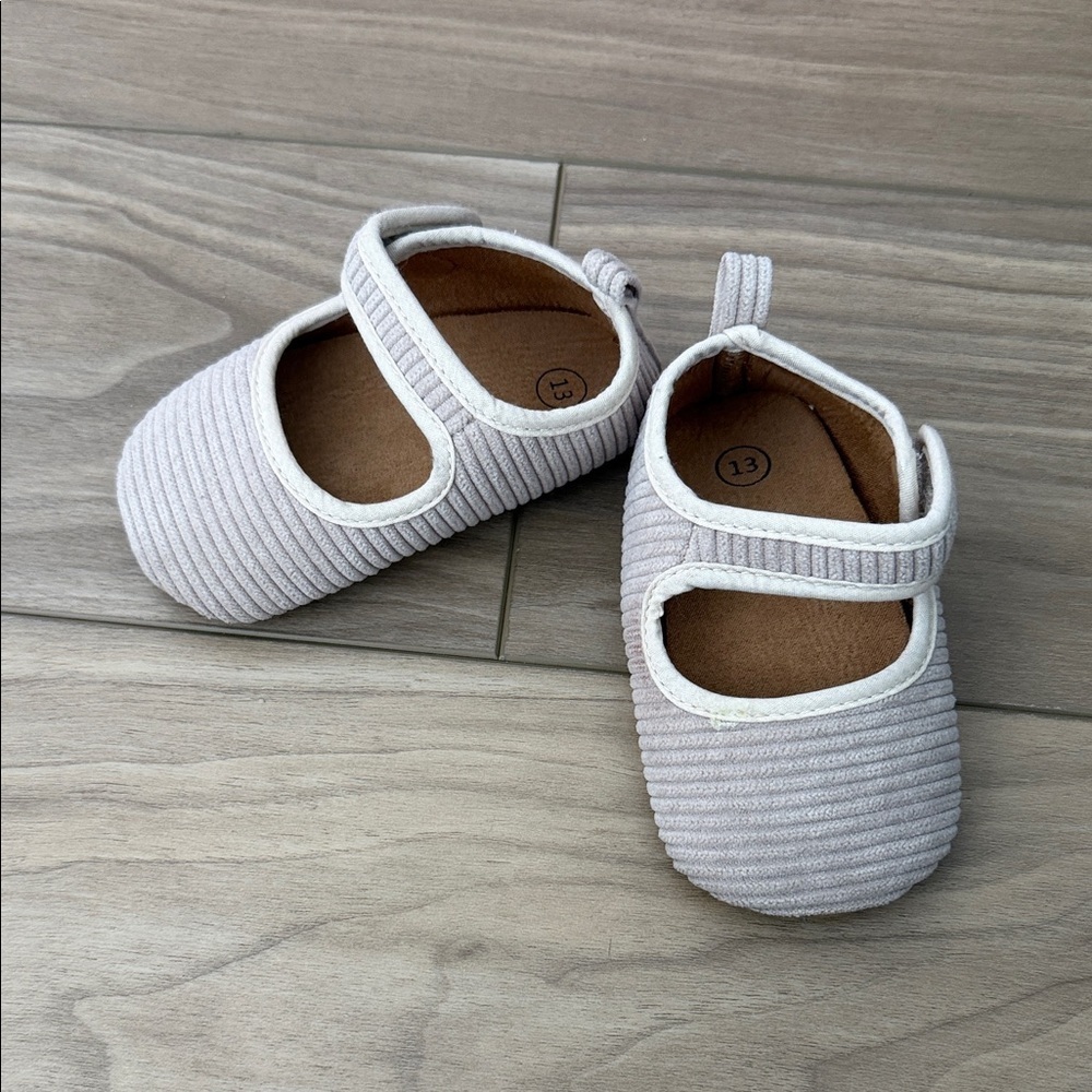 Gray Kids Shoes with Strap